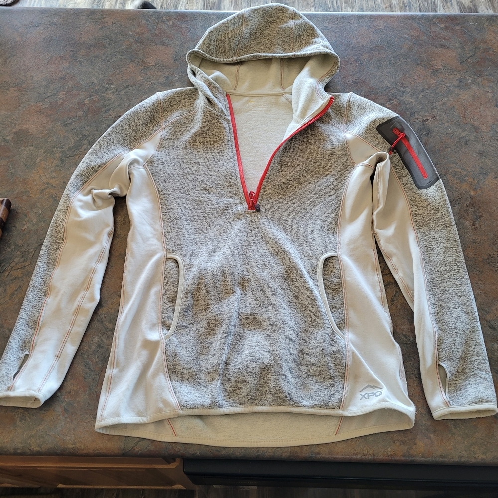 Cabelas women's half zip hooded sweatshirt